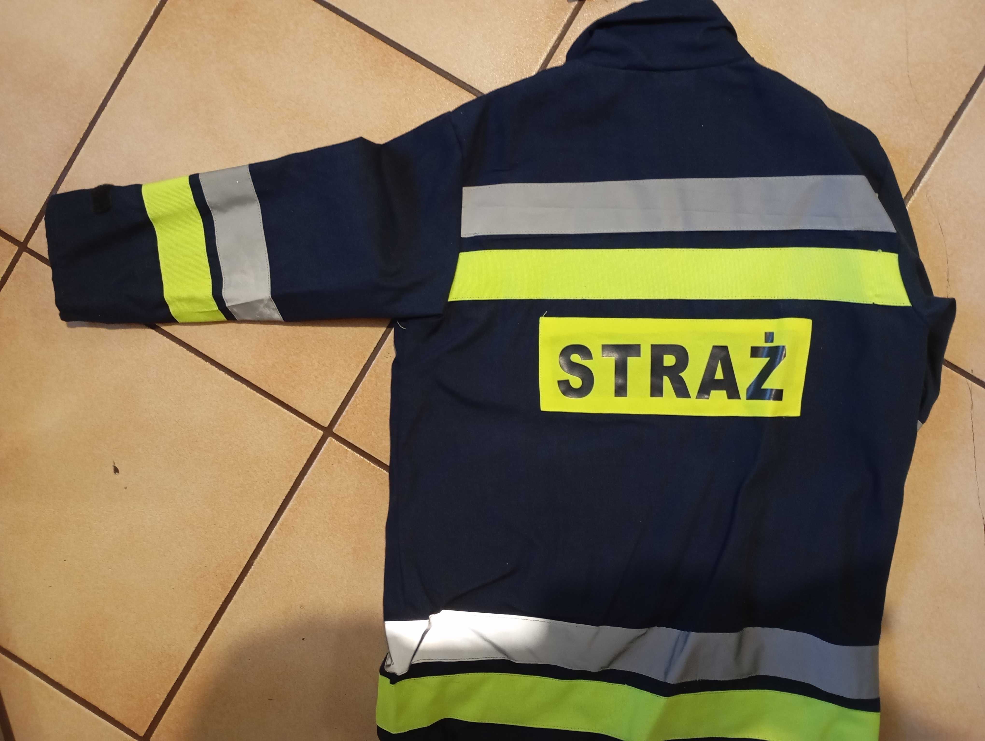 Strój strażaka, rozm. 116 + kask i pokrowiec