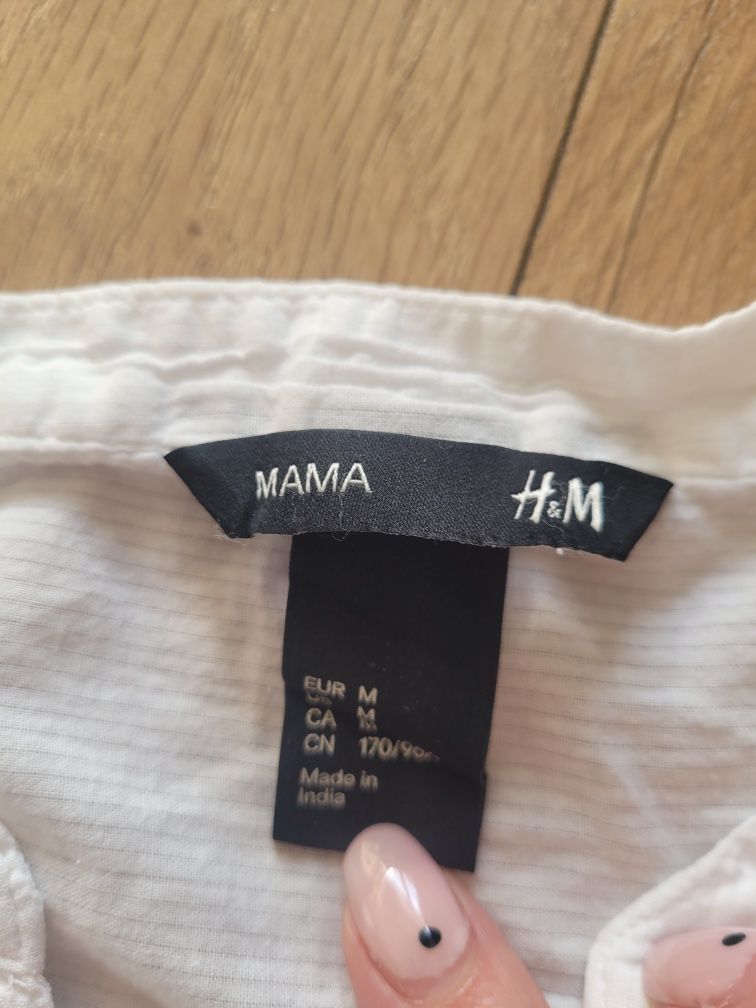 Koszula ciążowa, bluzka ciążowa, lato, h&m, rozmiar M. Biała