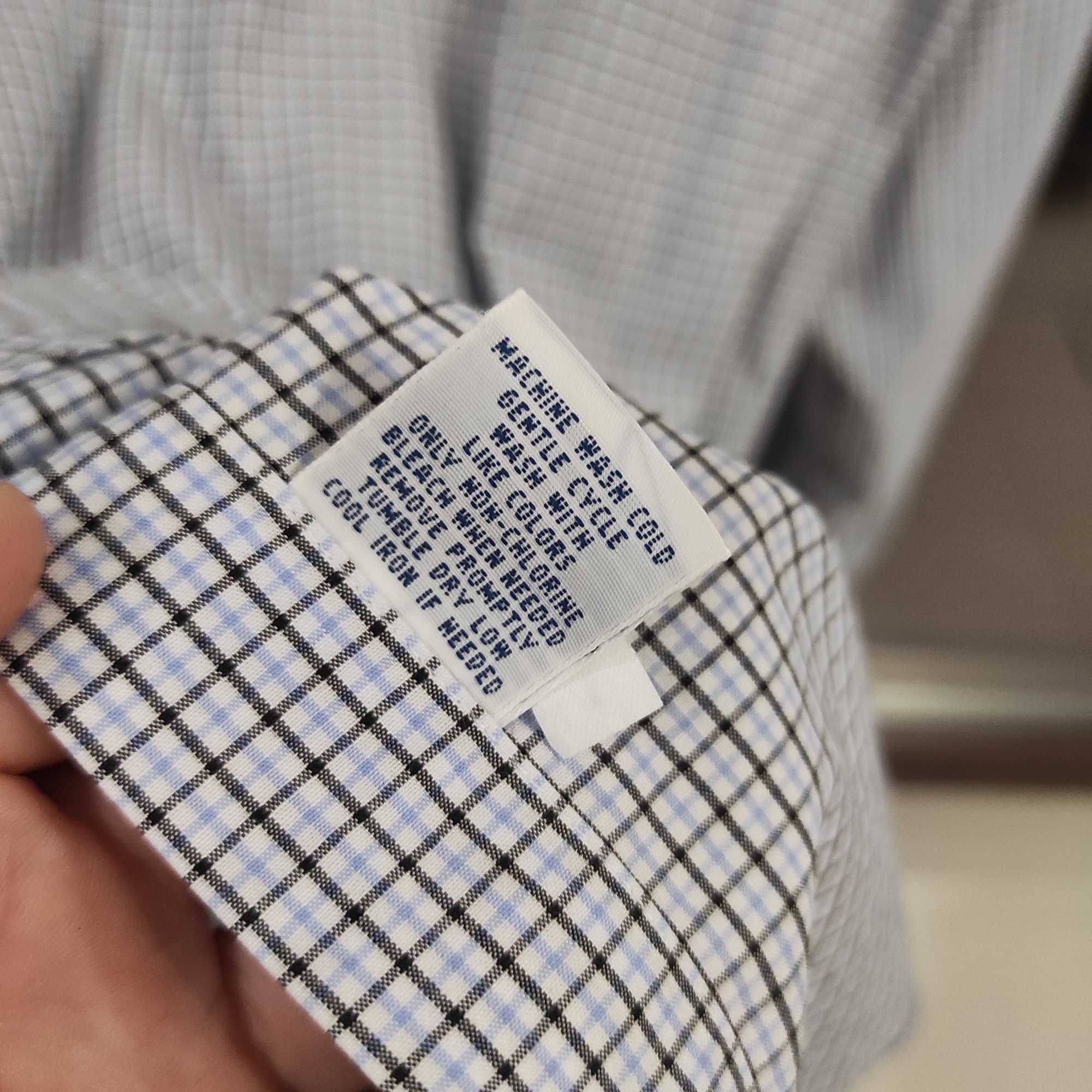 Ralph Lauren Non-Iron Koszula Elegancka W Kratkę Z Długim Rękawem XL