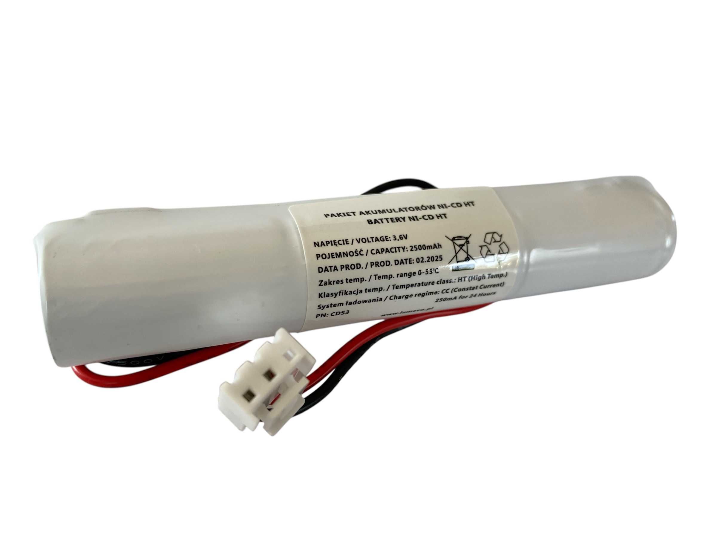 Bateria Ni-Cd 3,6V C 2500mAh HT B1 laska 3-pole AWEX