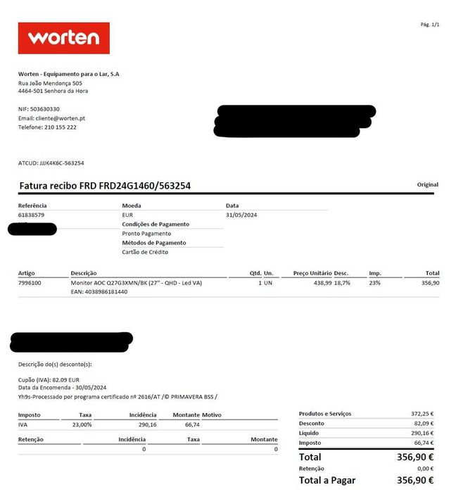 Monitor AOC Q27G3XMN QHD 27" 180HZ
