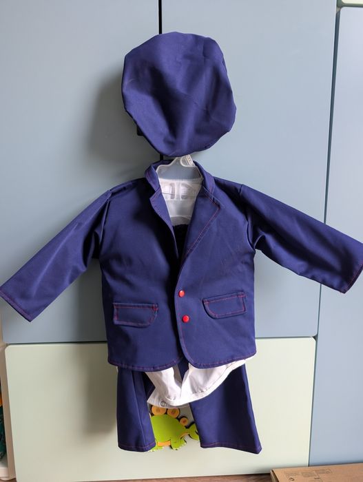 Garnitur na chrzest roczek rozmiar 80, 4 elementy