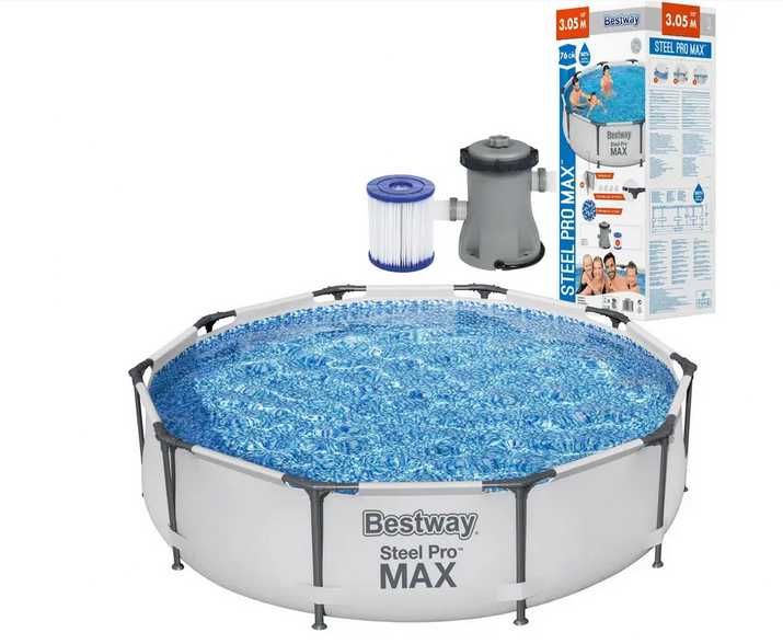 Каркасний басейн Bestway Steel Pro Max 305 x 76 см + насос 56408