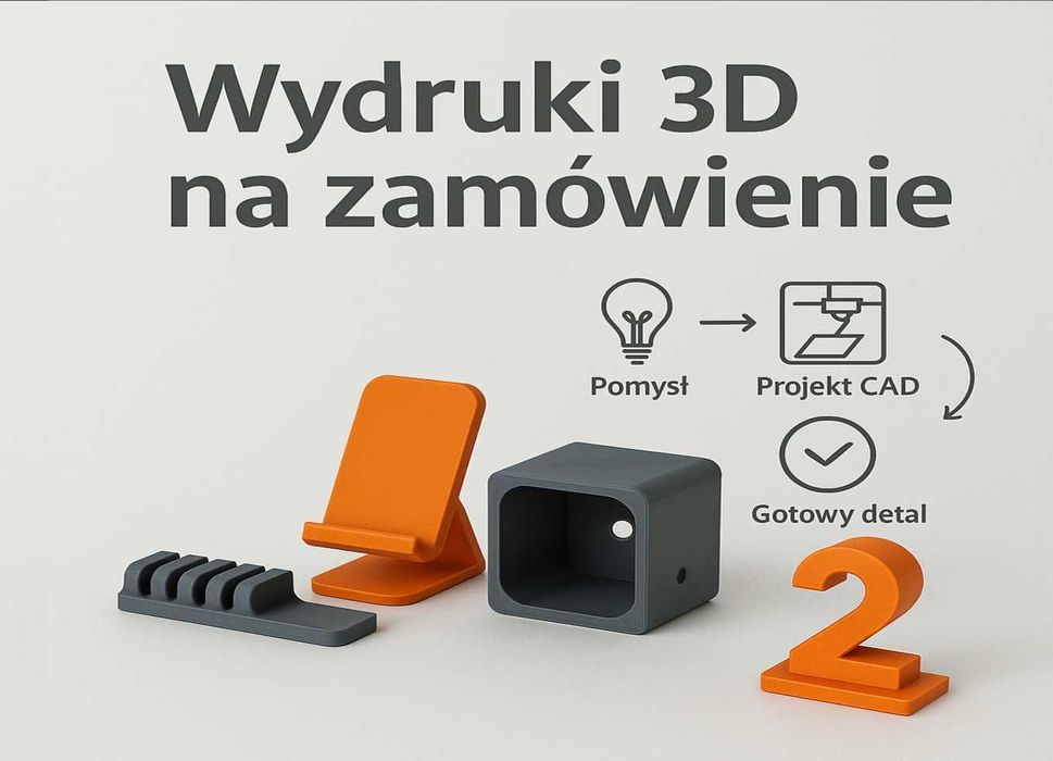 Wydruk 3D na zamówienie, części, prototypy, dorabianie elementów