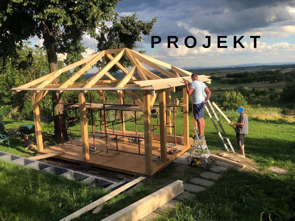 Projekt altanki 3x3 4x4 5x4 6x4 3.5x4.5 altany altana wiata wiaty