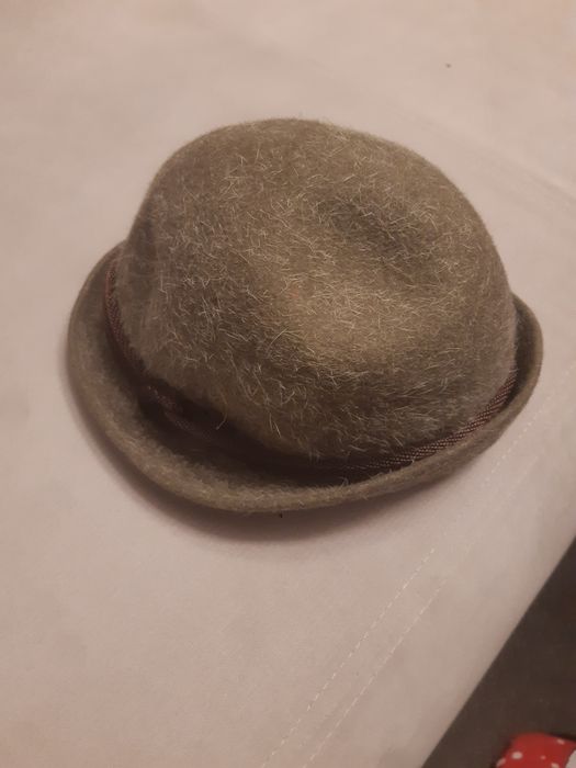 Oryginalny Kapelusz myśliwski z filcu Tonak Praha zielony khaki midi