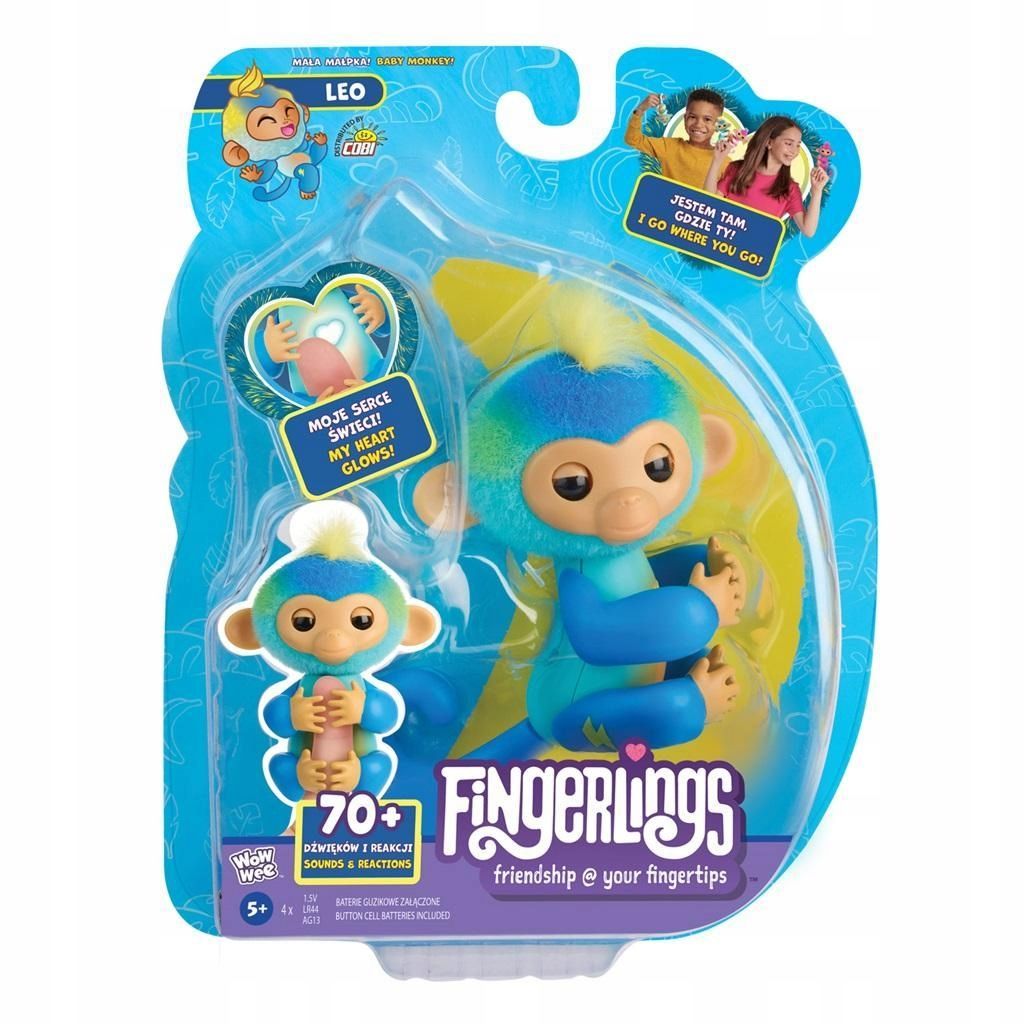 Małpka Fingerlings Leo Niebieska, Cobi