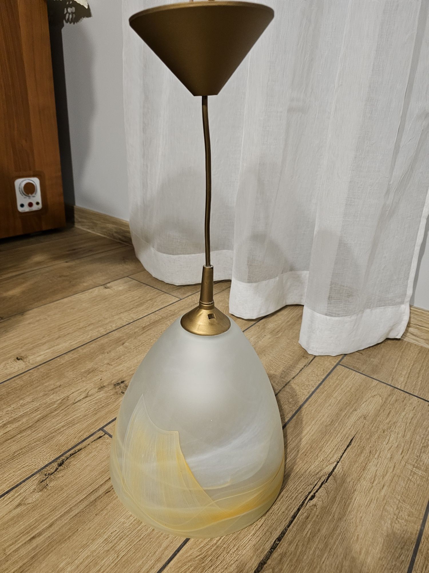 Lampa sufitowa wisząca szklany klosz