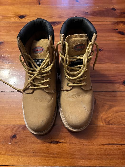 Porządne skórzane zbrojone buty robocze rozmiar 41