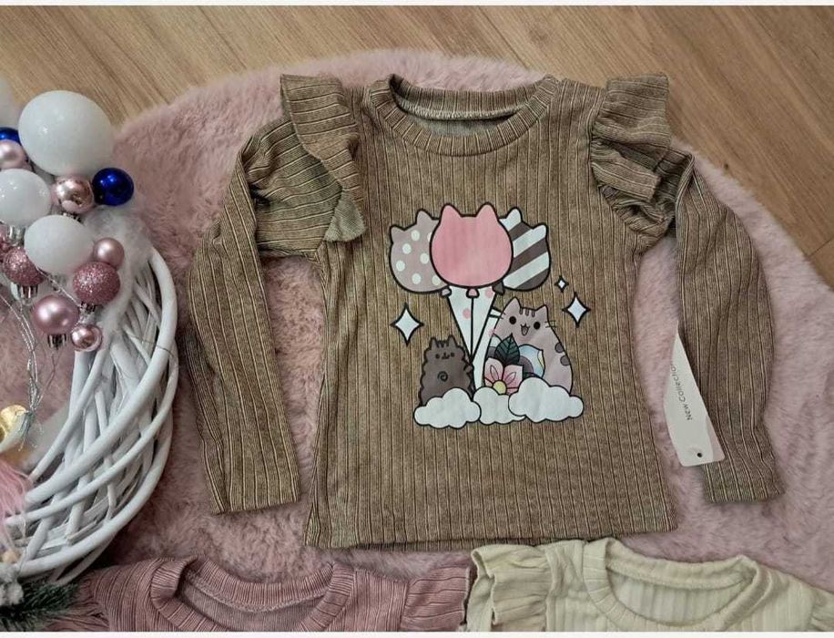 Bluzka Pusheen rozmiar 104 brązowa