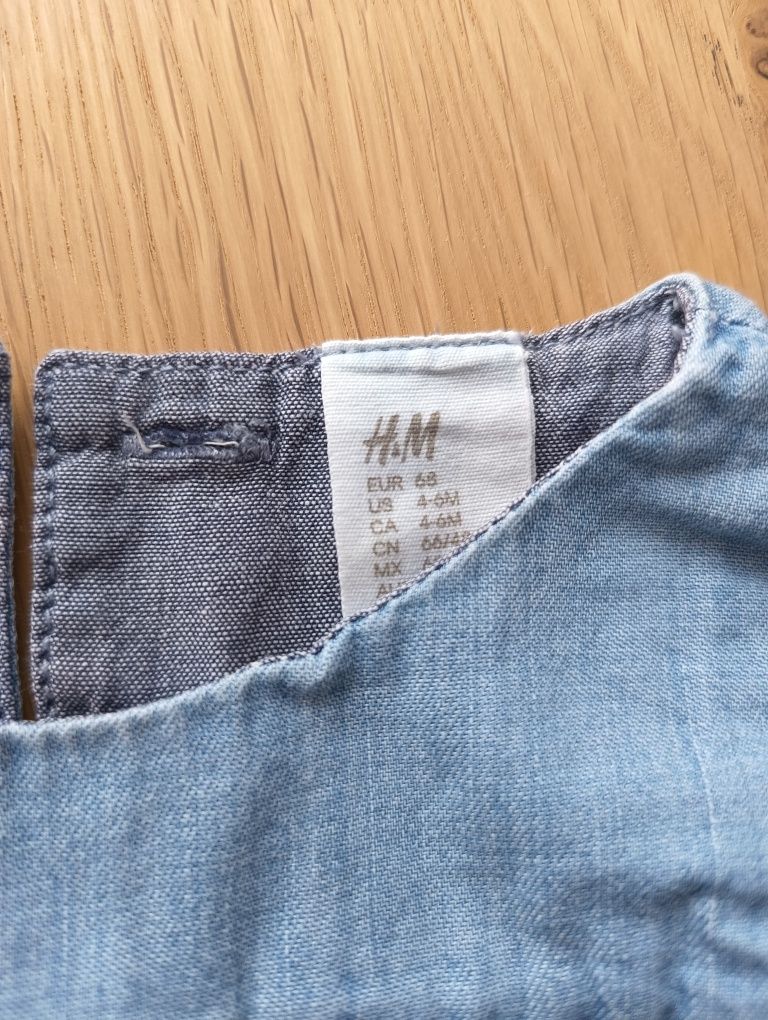 Sukienka jeansowa/ denim rozmiar 68 H&M