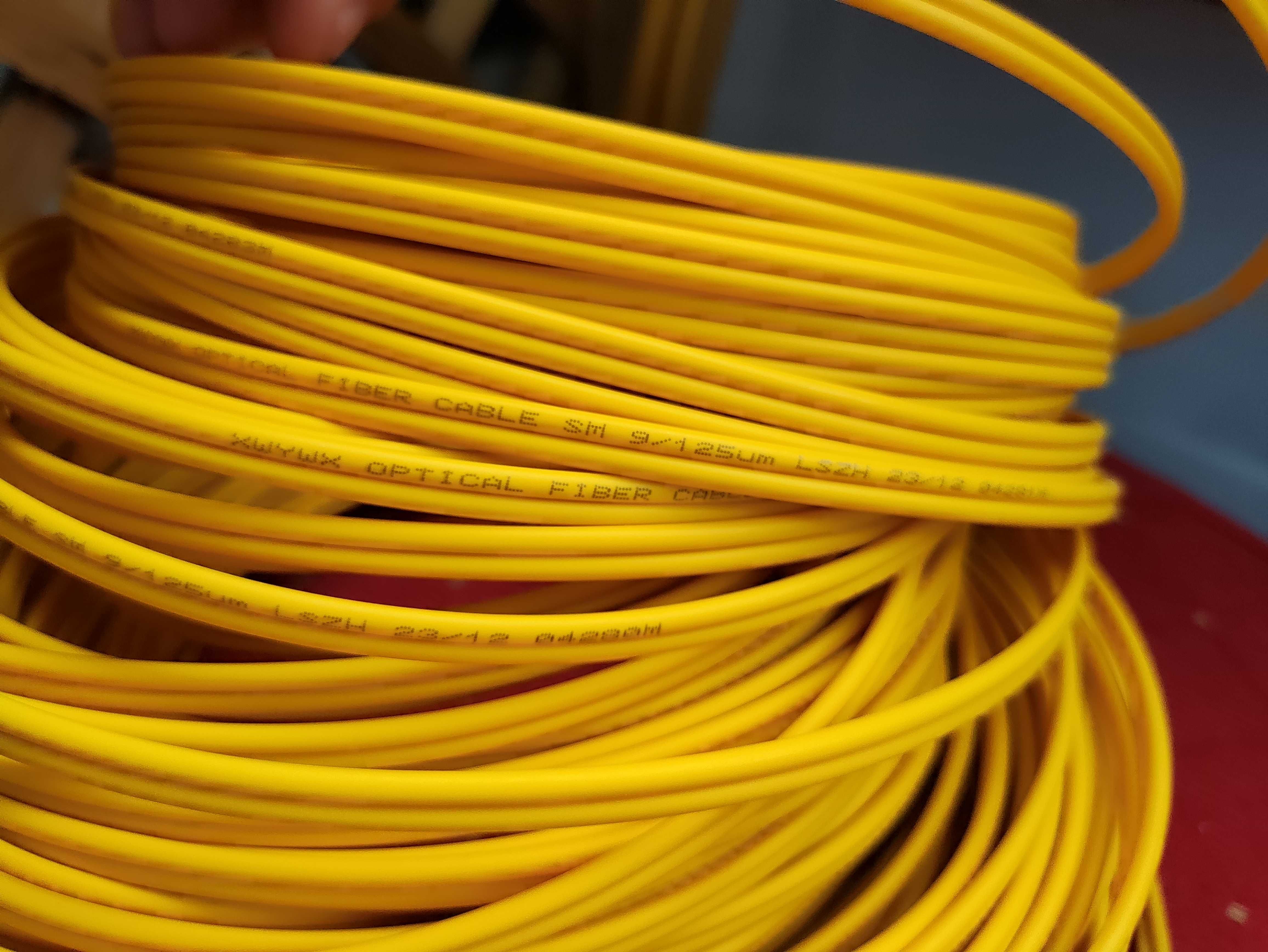 Kabel Światłowodowy Światłowód Przewód Patchcord podwójny 50m Optyczny