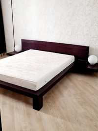 Дерев'яне ліжко кровать двоспальне з матрацем 160х200