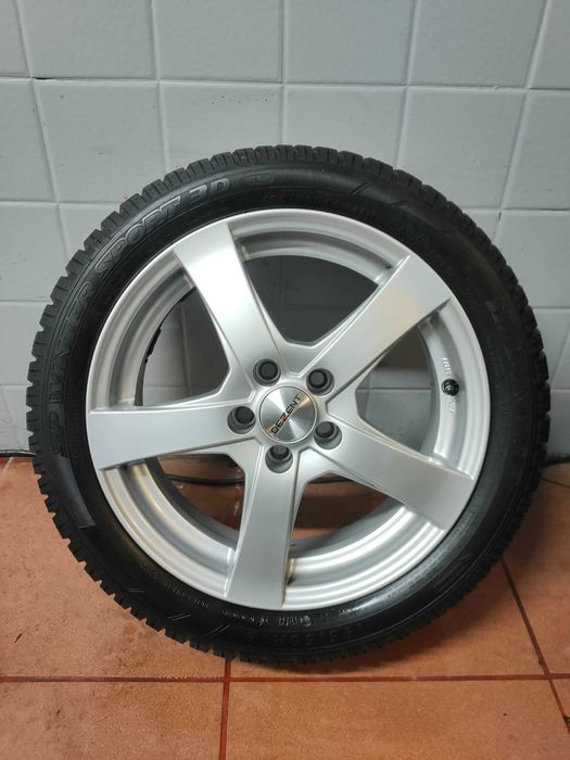 Koła zimowe Dezent Audi Vw Seat Skoda 5x100 195/60/16 Dunlop 7,5 mm