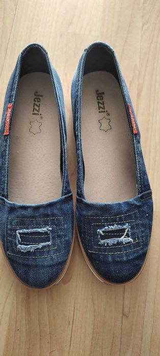 Buty damskie jeansowe
