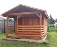 Drewniany domek wypoczynkowy 3,5x5 na działkę ROD do ogrodu rekreacja