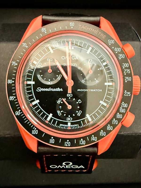 Lava Omega x Swatch SO33O100 Magmowy Kod Kreskowy