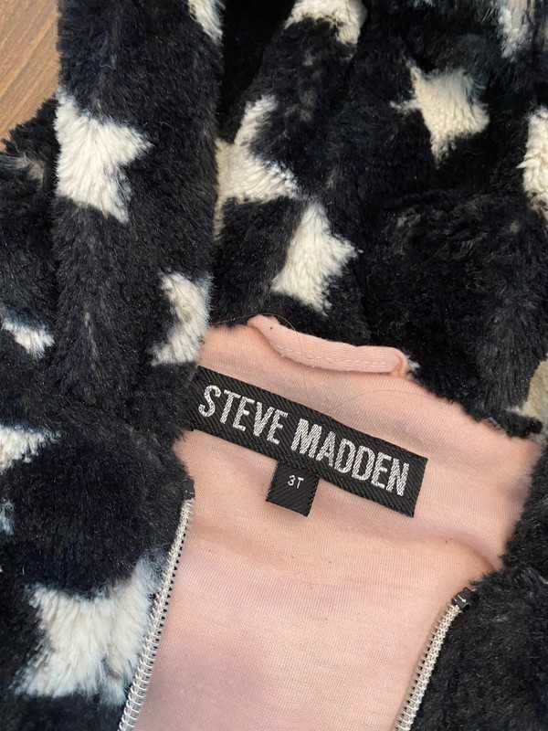 Kurtka futerko steve madden 98 104 czarne gwiazdki lekka