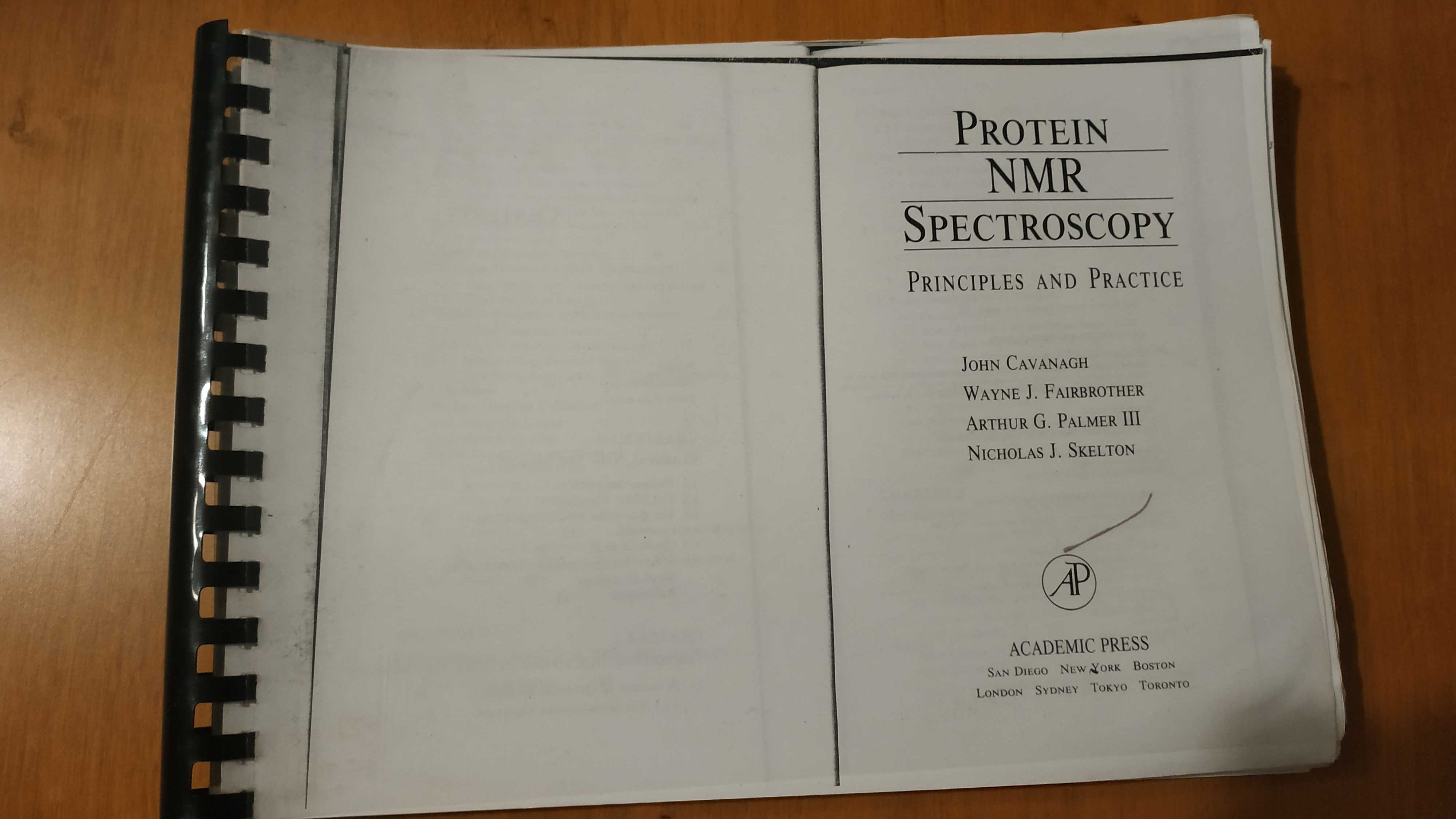 Protein NMR Spectroscopy
Principles and Practice - Cavanagh