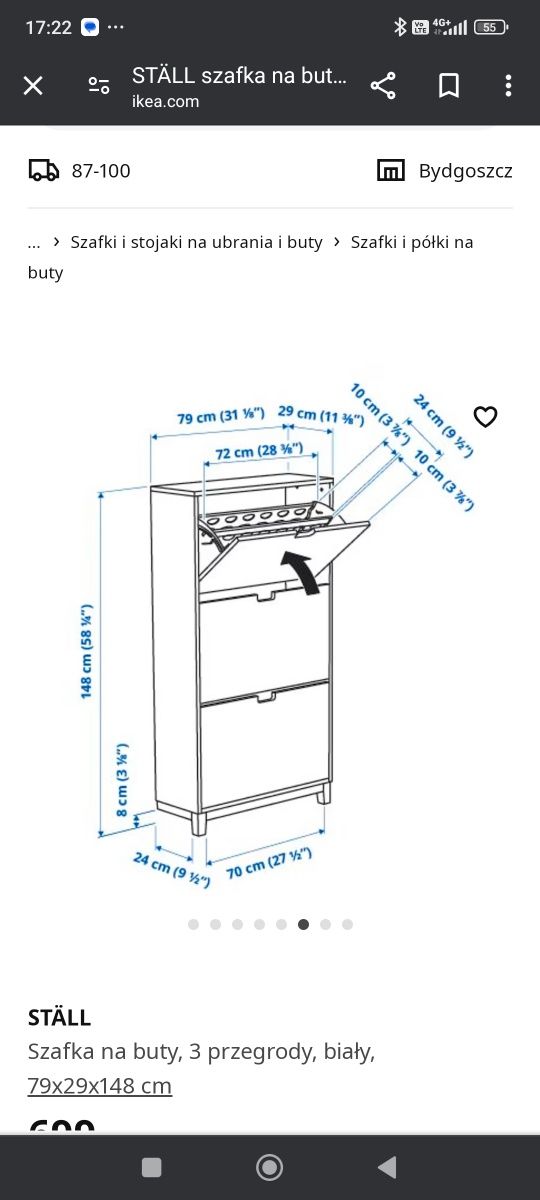 Ikea szafka na buty Stall