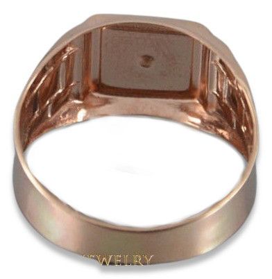 Złoty sygnet męski 14k 585 z czerwonego różowego złota csc018r 22,5/