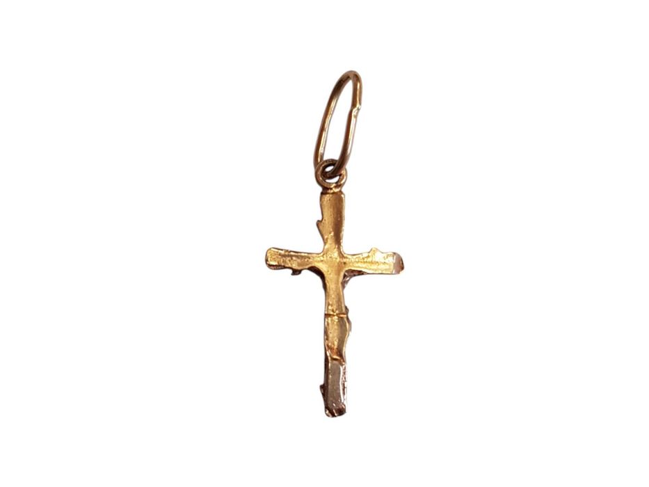 Złoty wisiorek zawieszka krzyż 585P 0,91G