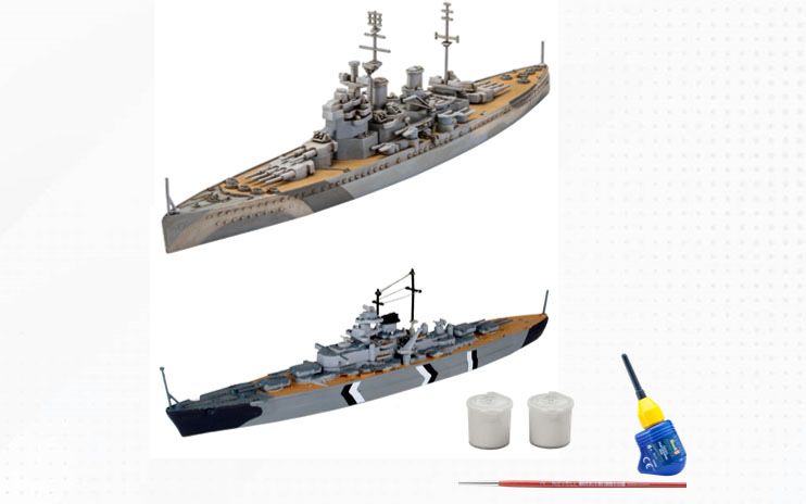 DIORAMA Set revell 05668  okręty BISMARCK BATTLE
