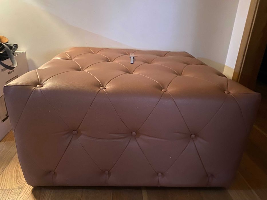 Puff Grande - Imitação Pele