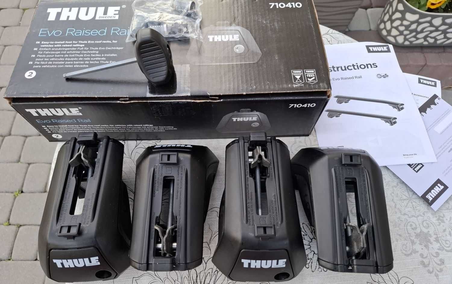 Nowe Stopy Thule Evo Raised Rail 7104 Na Relingi Belki Bagażnik