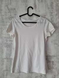 Biały bawełniany T-shirt S