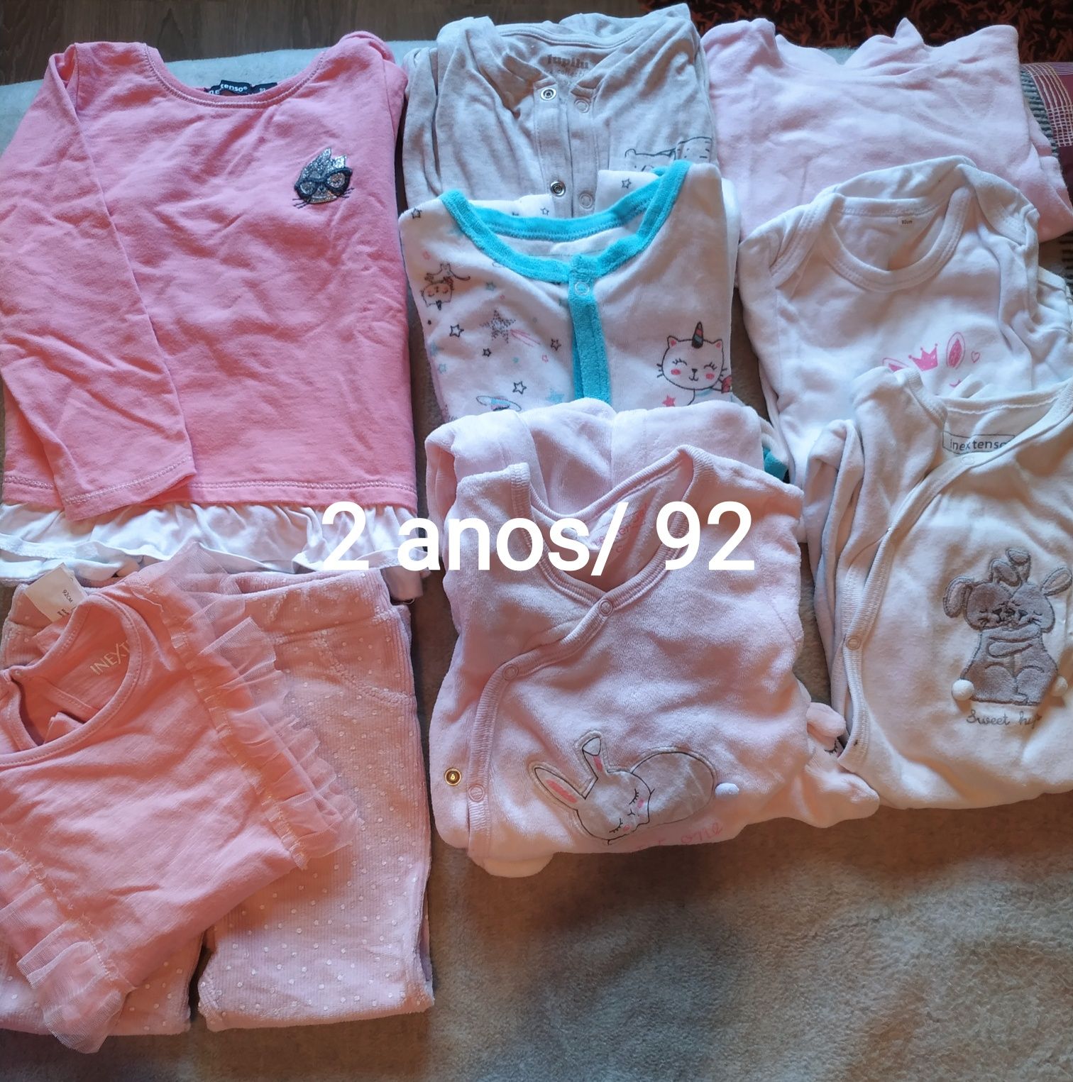 Roupas sandálias menina de 3 meses a 2 anos