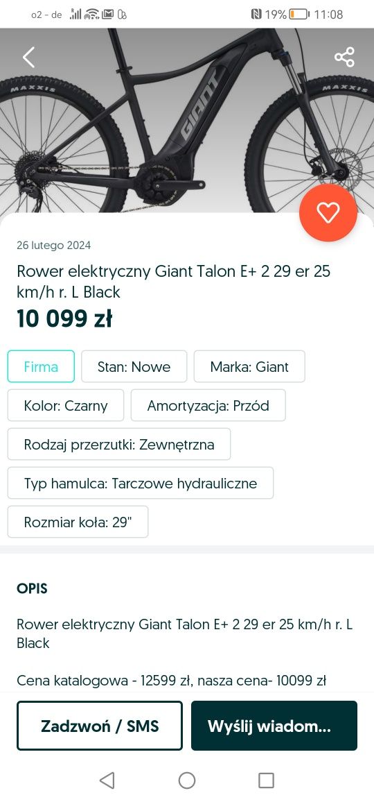 Rower elektryczny giant talon e2