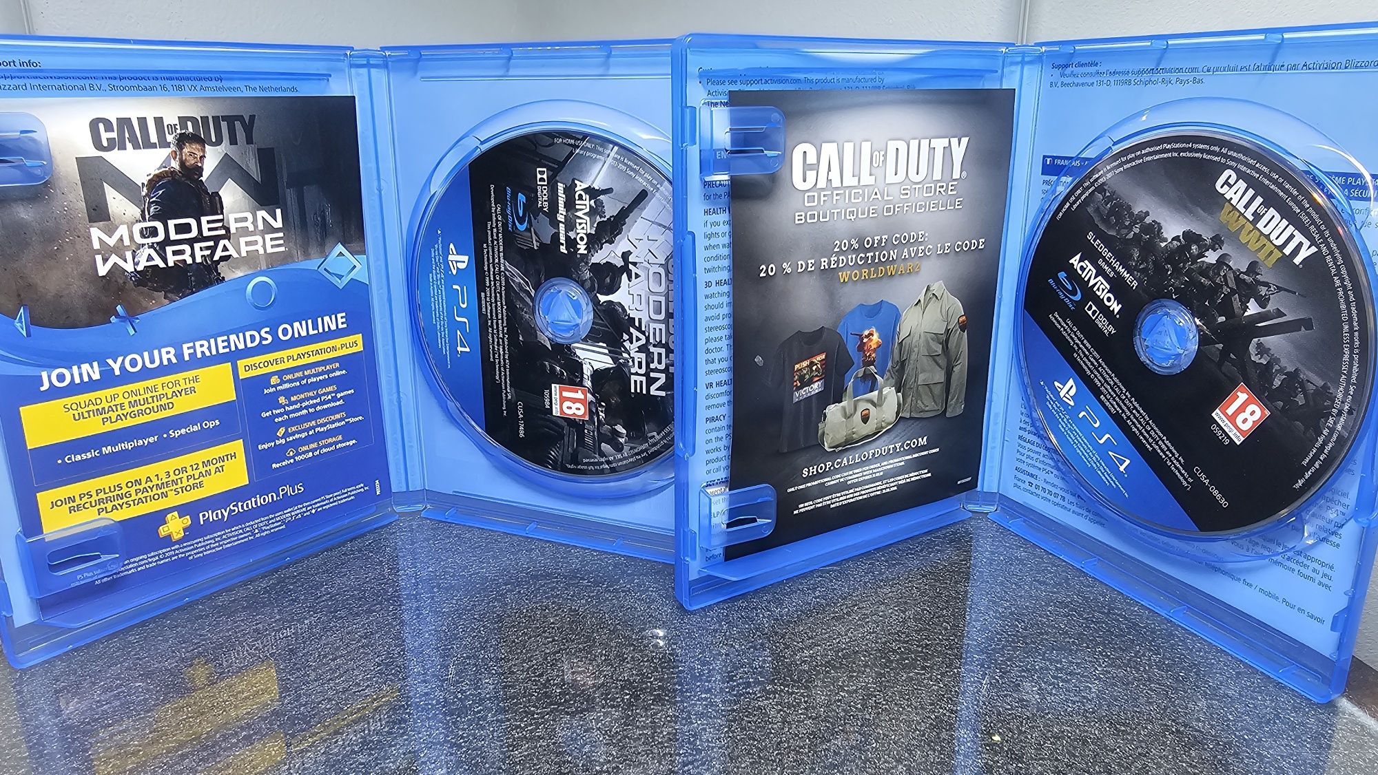 2X Call of Duty Modern Warfare WW2 WWII World War 2 II PS4 PlayStation