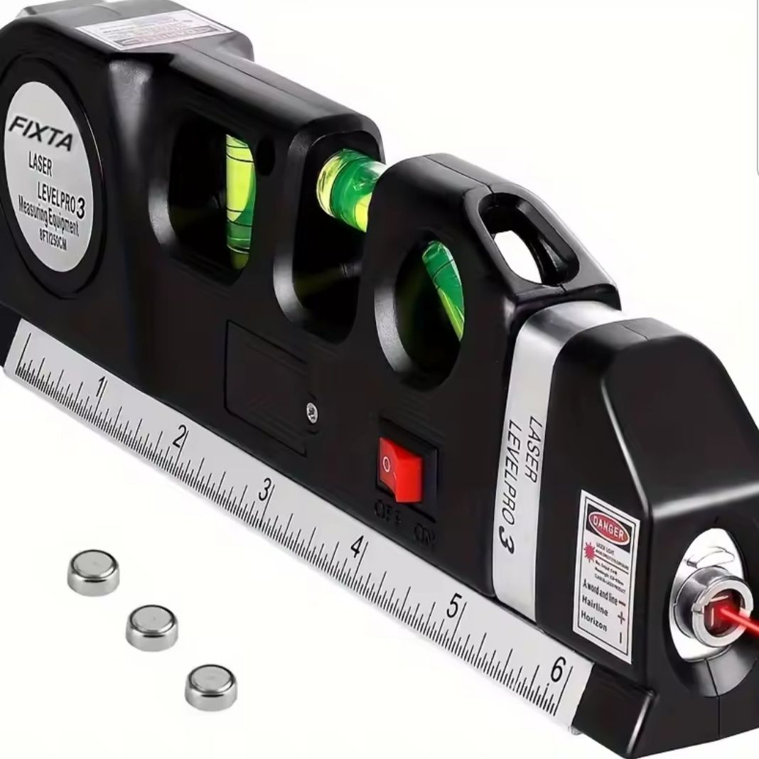 Лазерний рівень з вбудованою розеткою FIXIT Lavel Pro3 4в1