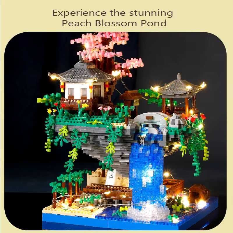 Конструктор - японский дом сад з підсвіткою 1435дет Лего lego