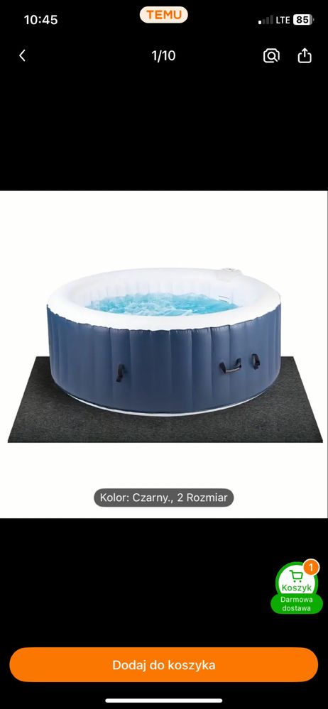 Podkład pod basen jacuzzi kolo, kwadrat filc JAKOŚĆ