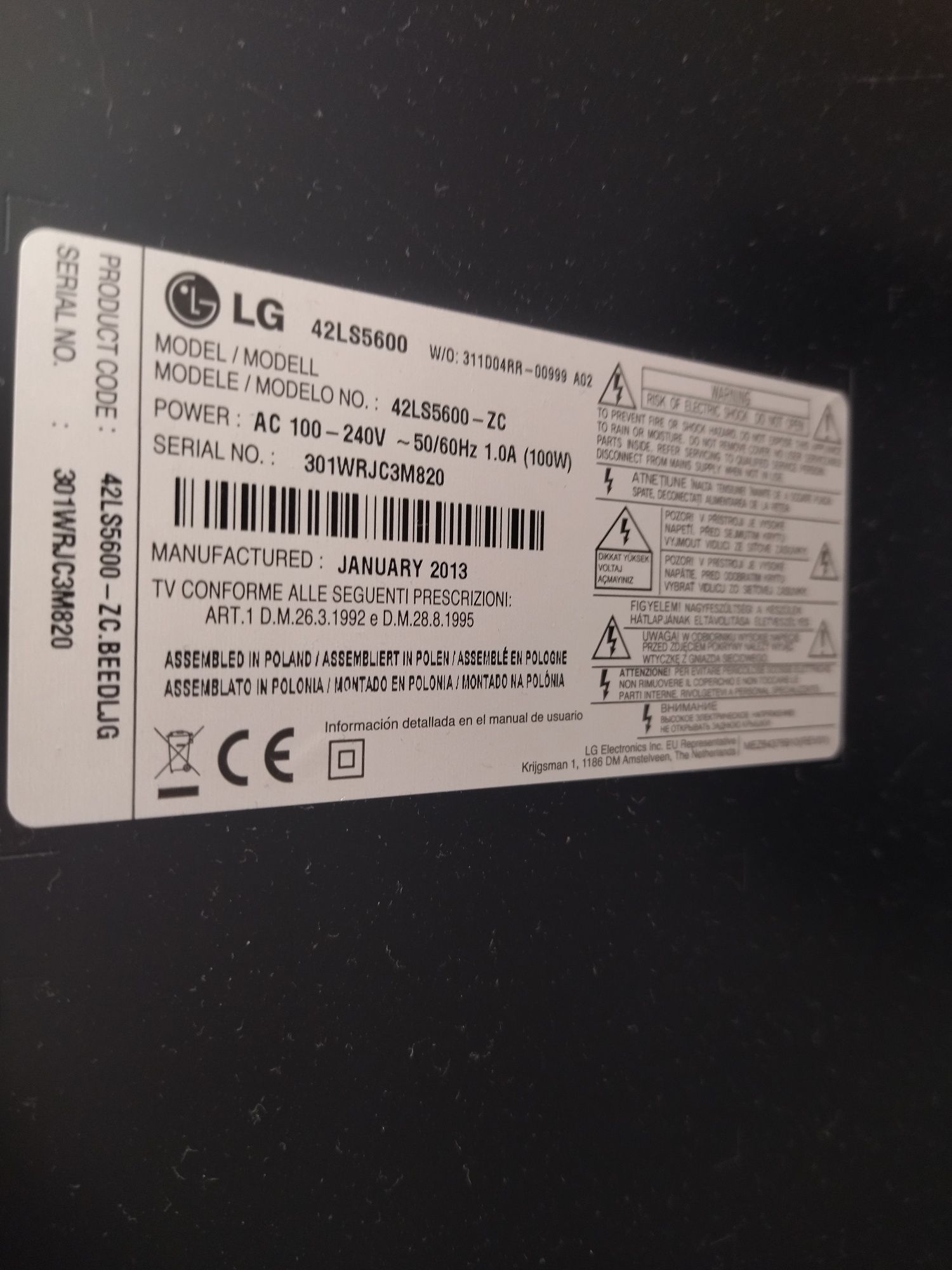 Telewizor LG Plus dekoder DVB-T