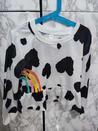 bluza dziewczęca krowa 140 cm