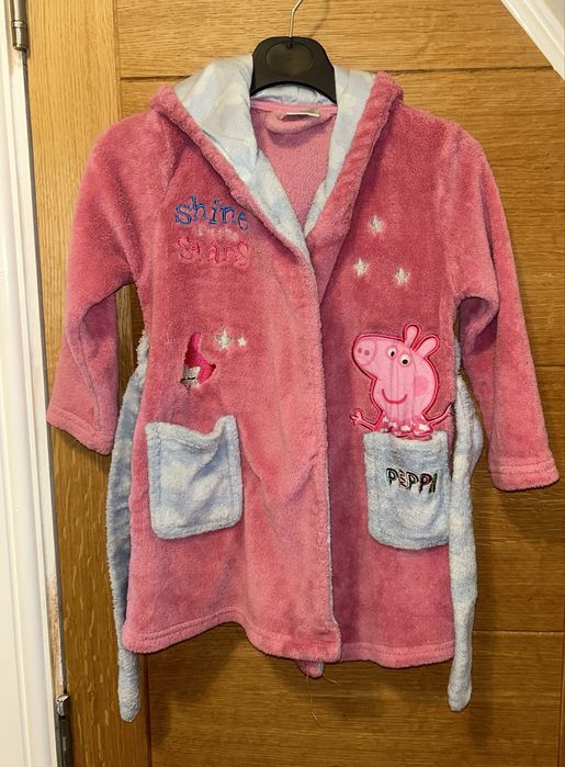 Szlafrok dziewczęcy z kapturem Świnka Peppa