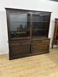 WYPRZEDAŻ ! Duża masywna biblioteka teak 200cm witryna lite drewno