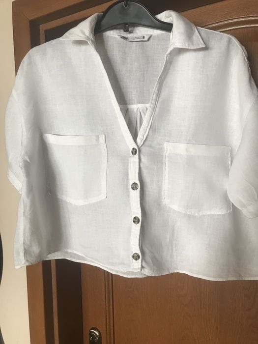 Koszula oversize Zara S len