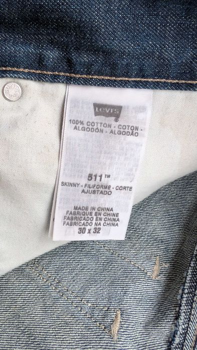 Oryginalne, klasyczne jeansy Levi’s 511 Skinny