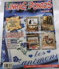 Livro Linhas & Pontos - Ponto de Cruz Vol. V