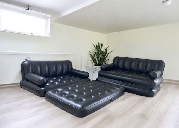 Materac dmuchany na kemping dwuosobowy solidny sofa rozkładana łóżko