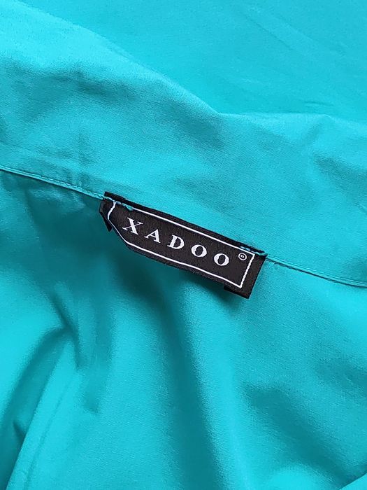 Turkusowa luźna koszula oversize asymetryczna bawełniana rozmiar 38