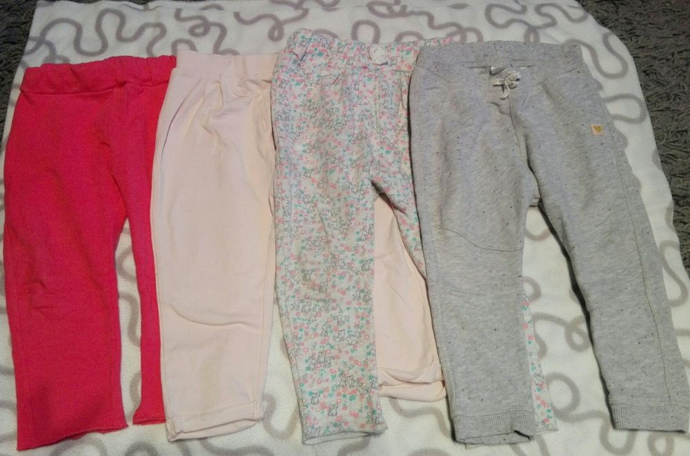 86 H&M 5 10 15 spodnie dresy dresowe legginsy dla dziewczynki zestaw