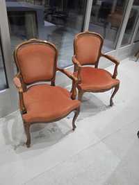 fotel krzesło w stylu Ludwika Prl vintage zabytkowe stare