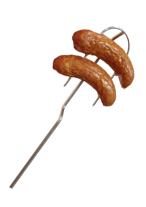 Kije na ognisko nierdzewne do grilla widełki do kiełbasy odwrócone -WO