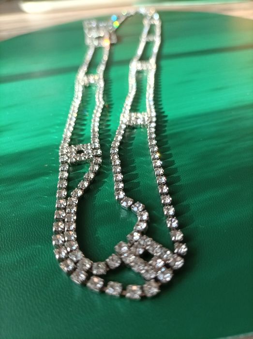 Pasek z metalu i cyrkonii Vintage