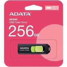 Флеш пам'ять ADATA UC300 256GB USB 3.2 Black/Green